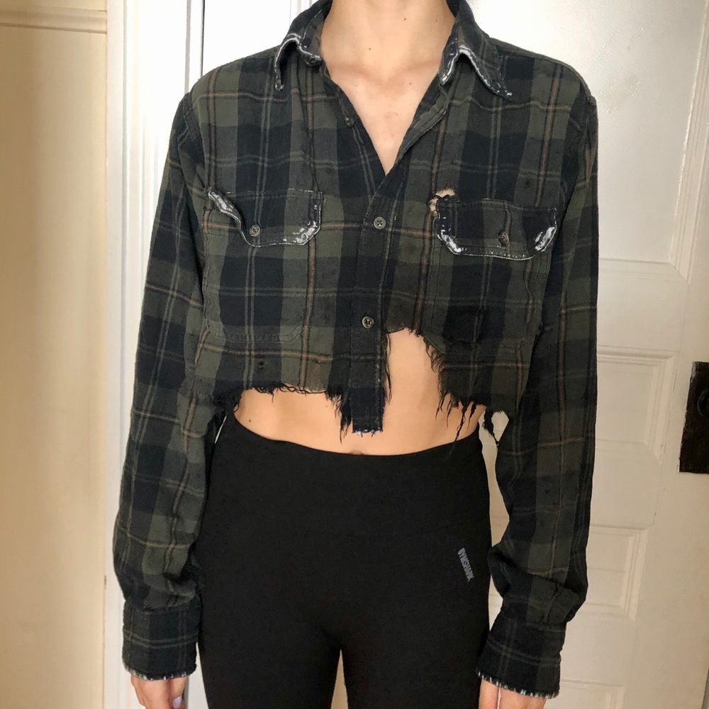 LF vintage cropped flannel